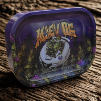 Best Buds rolovacia podložka (vrchnák) s boxom  – Alien OG 18 × 14 cm